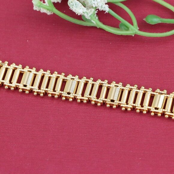 "Bold Textured Rose Gold Bracelet in Brass, XPBL1000 - Picture 10 of 12